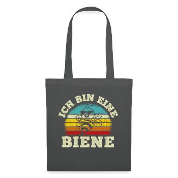 Ich Bin Eine Biene Imker Biene Bienen Flüsterer Sp - Stoffbeutel - Graphite - Vorne