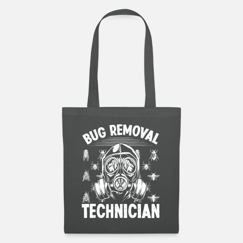 Pest Control Worker Animal Control Bug Killer - Stoffbeutel - Graphite