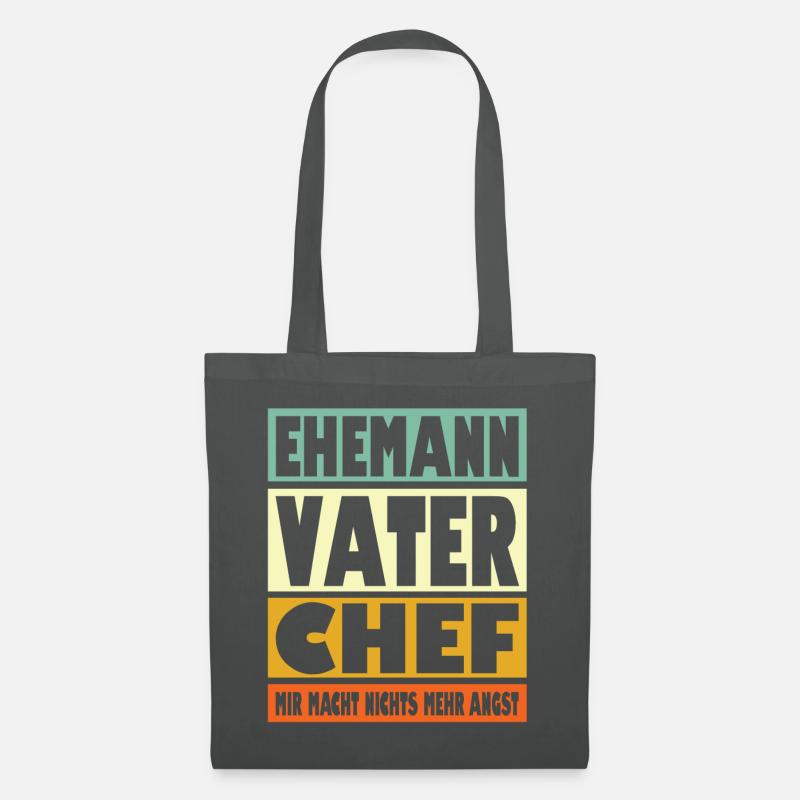Chef Vater Ehemann Held - Stoffbeutel - Graphite