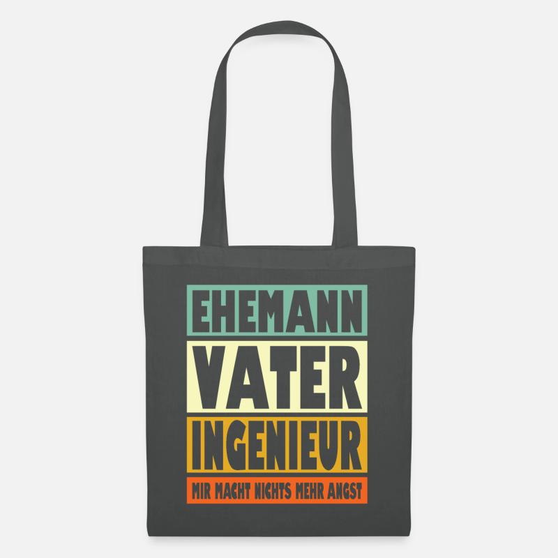 Ingenieur Vater Ehemann Held - Stoffbeutel - Graphite