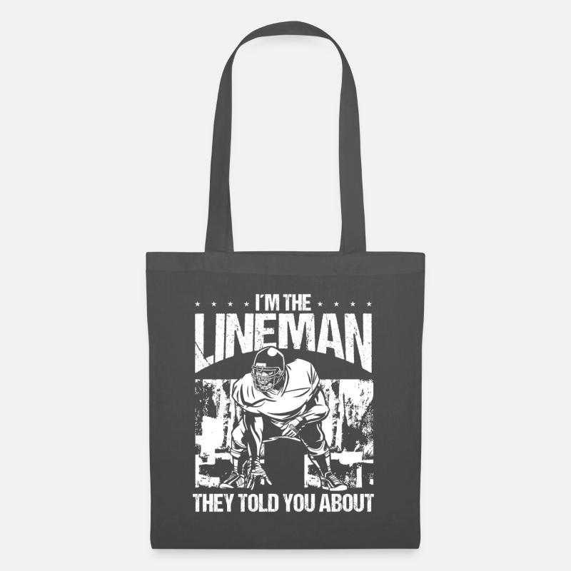 O-Line Player Pass Right Guard Center Left Tackle - Stoffbeutel - Graphite