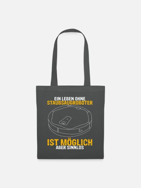 Staubsaugroboter Staubsauger Roboter Geschenk - Stoffbeutel - Graphite