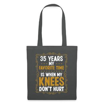 35 Idea Funny Knee Injury Surgery Year Old Humor - Stoffbeutel - Graphite - Vorne
