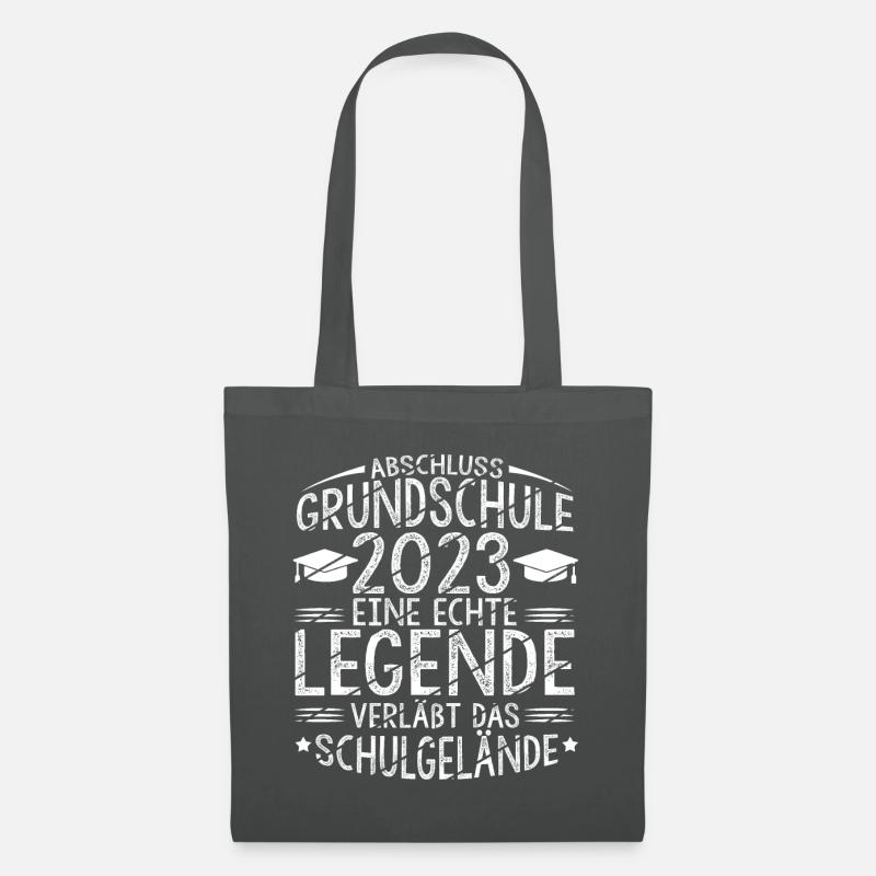Grundschule - Eine Legende Grundschule Abschluss 2 - Stoffbeutel - Graphite