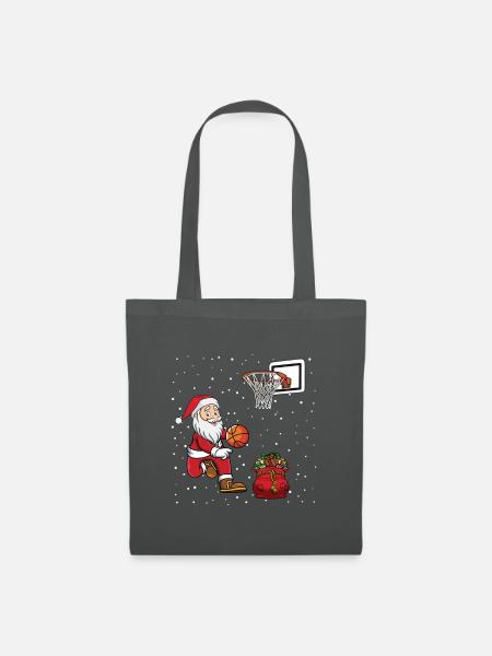 Basketball Weihnachten Weihnachtsmann Basketballer - Stoffbeutel - Graphite