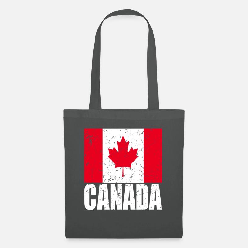 Drapeau du Canada - Sac en tissu - gris graphite