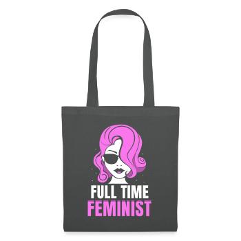 Full time feminist - Stoffbeutel - Graphite - Vorne