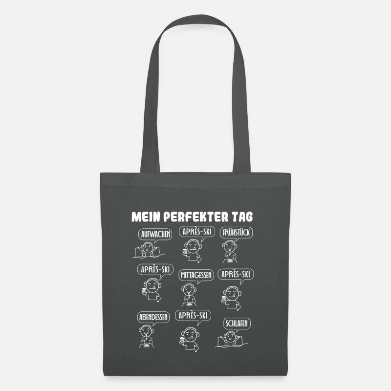 Mein perfekter Tag Après-Ski - Stoffbeutel - Graphite