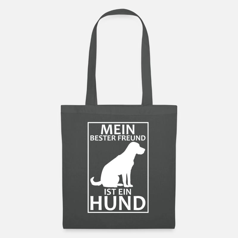 Hundemotiv Mein bester Freund ist ein Hund - Stoffbeutel - Graphite