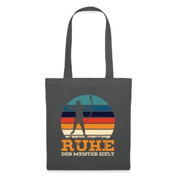 Bogenschießen Geschenk Lustige Spruch Bogenschütze - Stoffbeutel - Graphite - Vorne