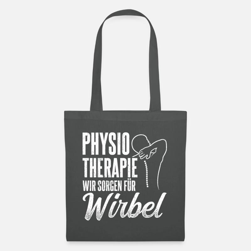 Physiotherapeut Physio Spruch Therapeut Geschenk M - Stoffbeutel - Graphite