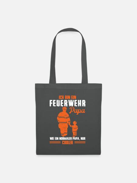 Feuerwehrmann Papa Geschenk Vater Dad Feuerwehr - Stoffbeutel - Graphite