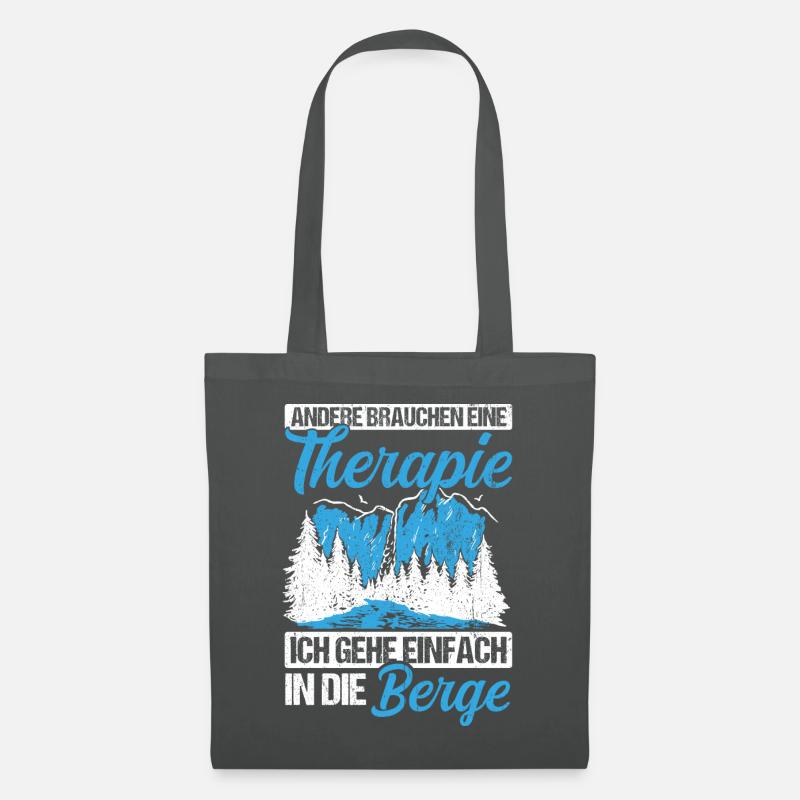 Berge Bergsteiger Wanderer Kletterer Geschenk Urla - Stoffbeutel - Graphite
