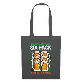 My Six Pack Biere sind köstlich Saint Patrick - Stoffbeutel - Graphite - Vorne