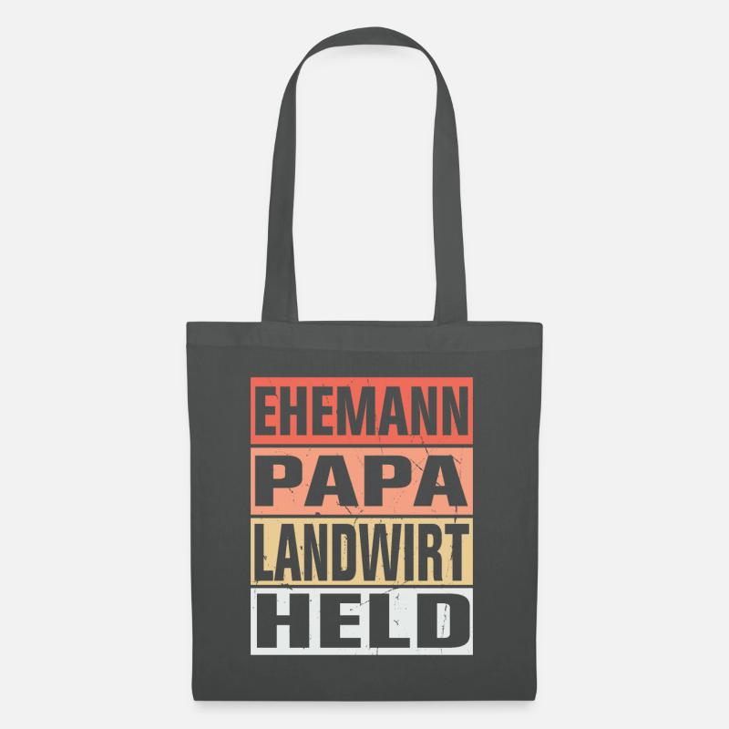 Landwirt Vater Ehemann Held - Stoffbeutel - Graphite