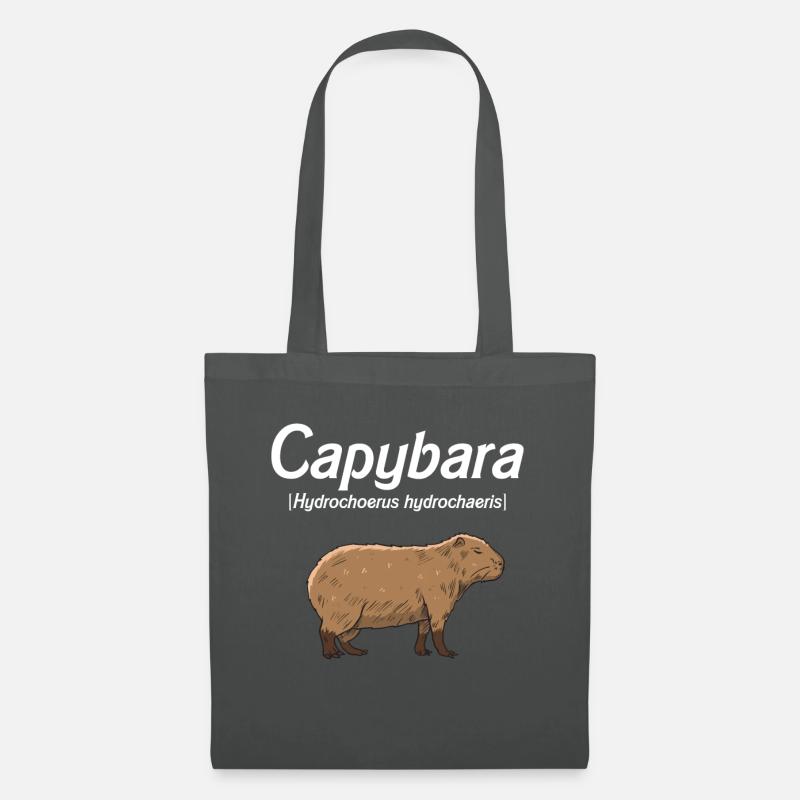 Capybara Geschenk Idee Süß Wasserschwein Capybara - Stoffbeutel - Graphite