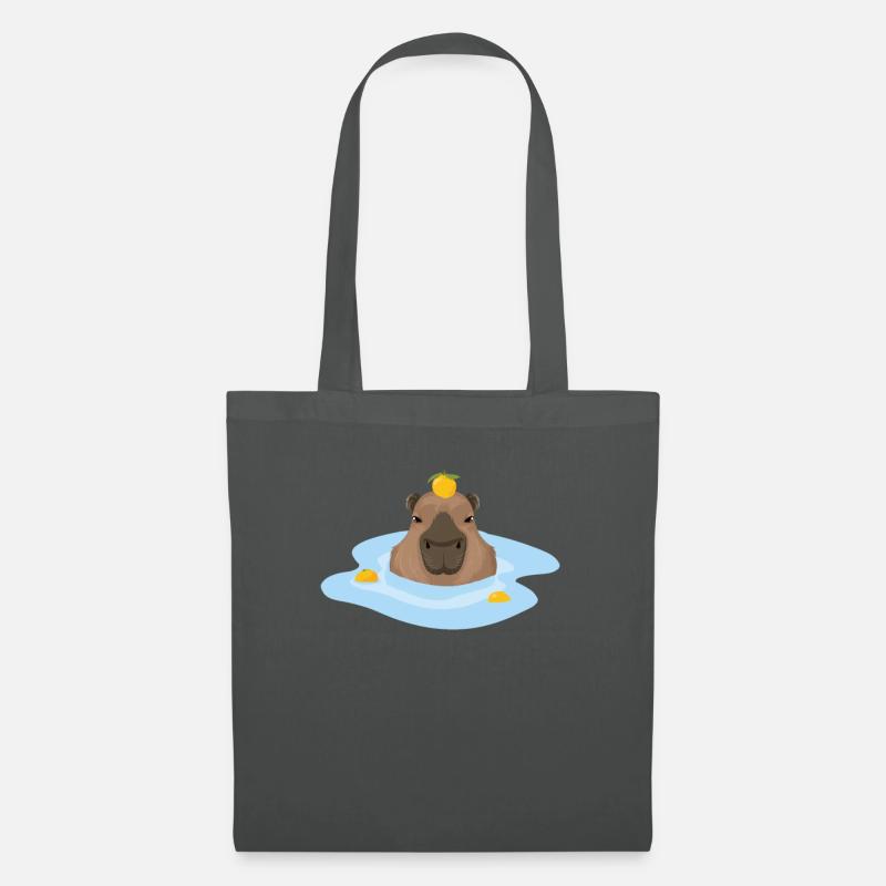 Capybara Gift Idea Meme Capybara Capybara - Tote Bag - graphite grey