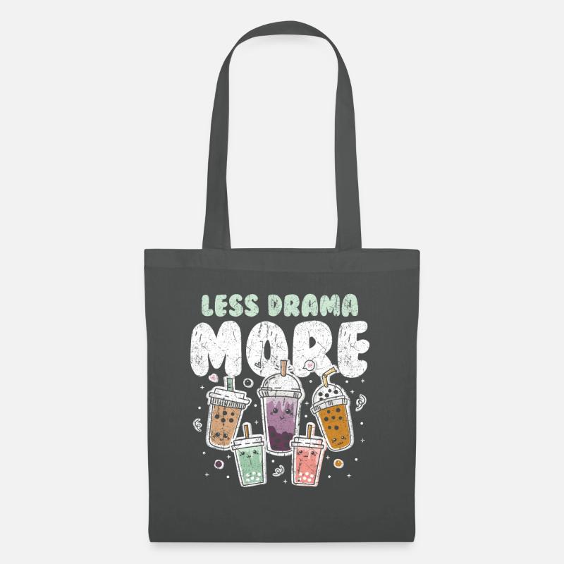 Bubble Tea Boba Tee Kawaii - Stoffbeutel - Graphite