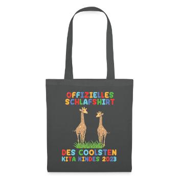 Giraffe Kita Kindergarten 2023 - Stoffbeutel - Graphite - Vorne