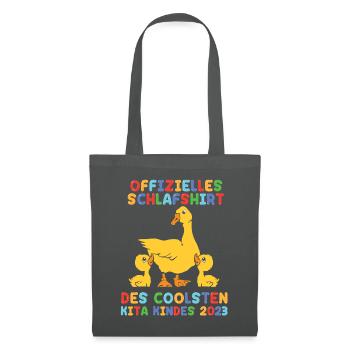 Ente Kita Kindergarten 2023 - Stoffbeutel - Graphite - Vorne