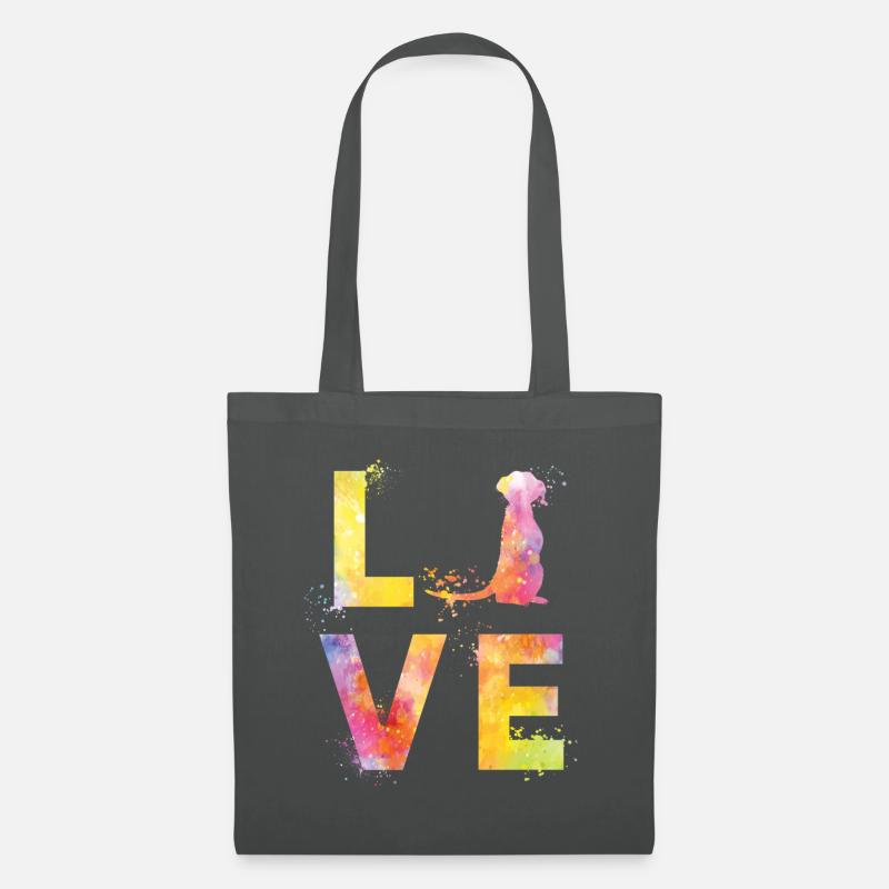Erdmännchen liebe - Stoffbeutel - Graphite