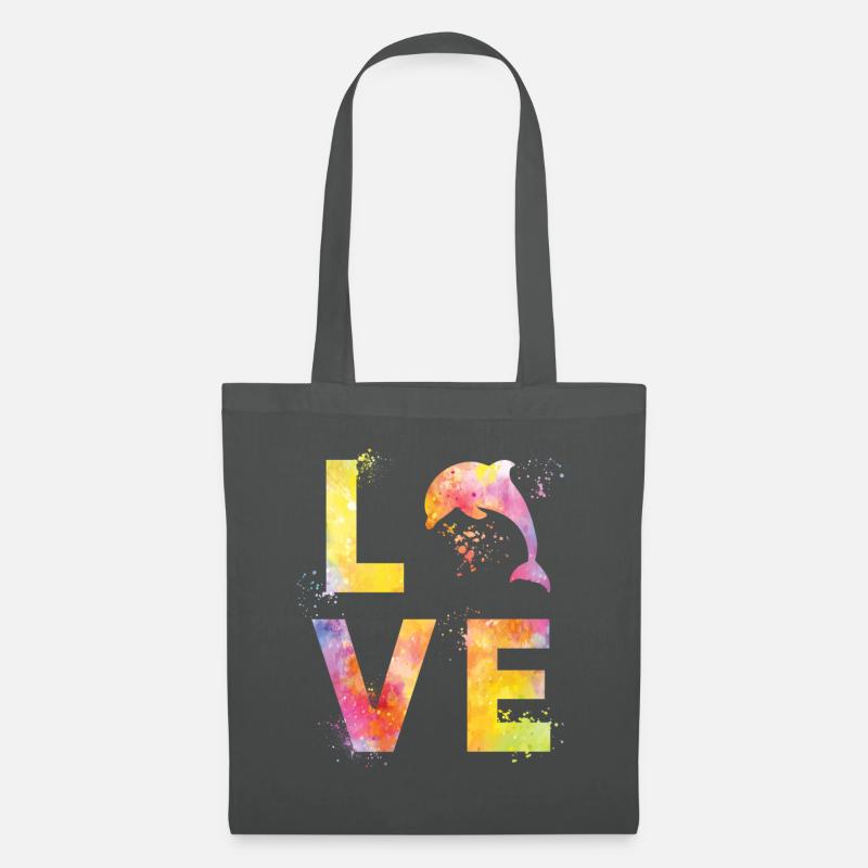 Delphin liebe - Stoffbeutel - Graphite