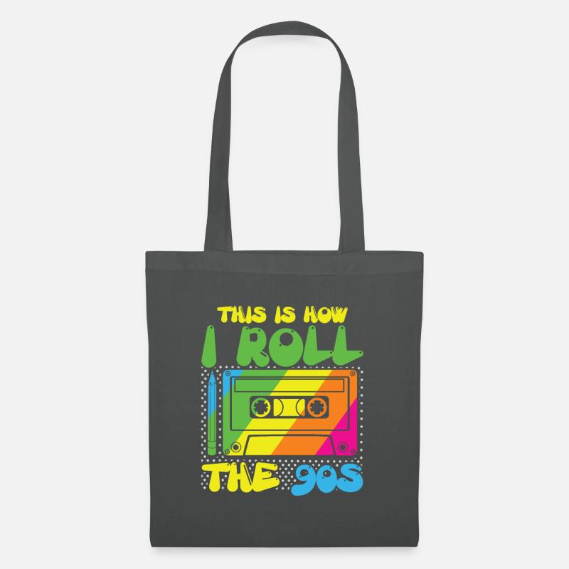This is how i roll the 90s - Stoffbeutel - Graphite