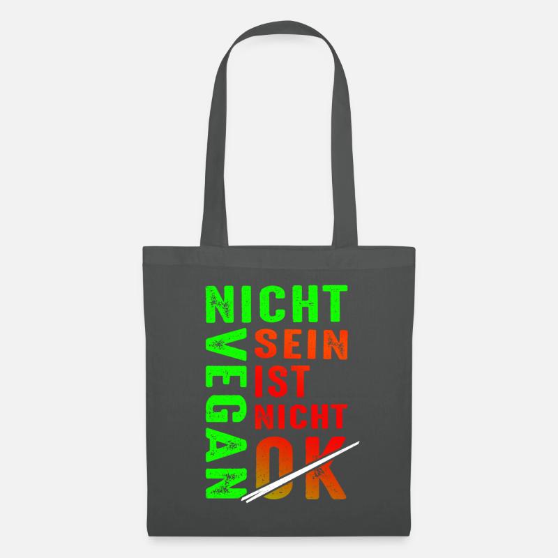 Vegan Kein Fleisch Gemüse Veganer Lebensstil Vegan - Stoffbeutel - Graphite