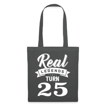 Real Legends Turn 25, 25 Birthday - Tote Bag - graphite grey - Front