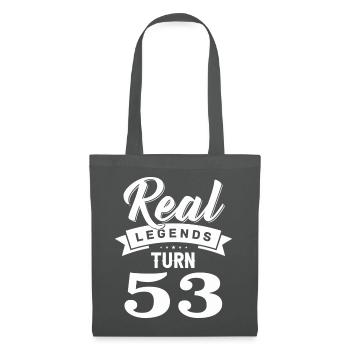 Real Legends Turn 53, 53 Birthday - Tote Bag - graphite grey - Front