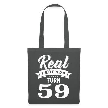 Real legends turn 59, 59 birthday - Tote Bag - graphite grey - Front