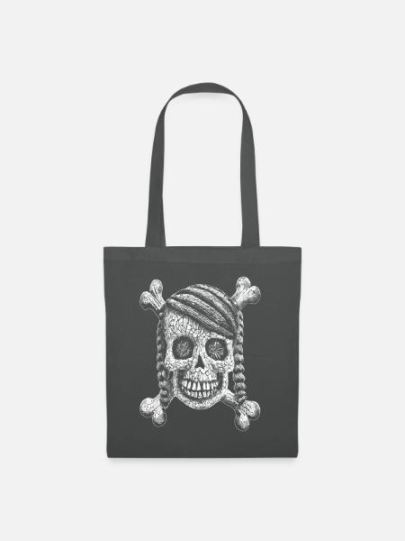 Urbanes Shirt: Mysteriöser Totenkopf-Paranormal! - Stoffbeutel - Graphite