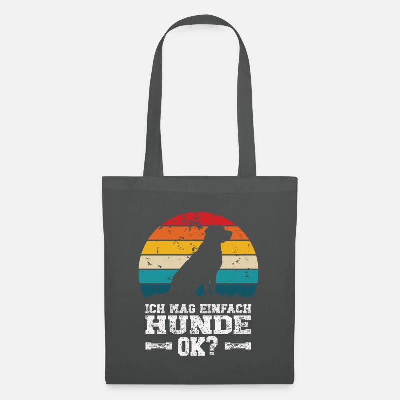 Ich mag Hunde - Stoffbeutel - Graphite