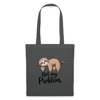 Lazy sloth saying not my problem - Tote Bag - graphite grey - Front
