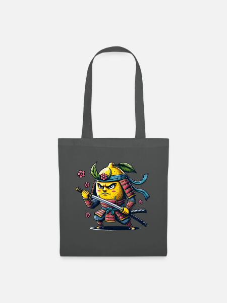 Kämpfende Zitrone Samurai Art - Stoffbeutel - Graphite