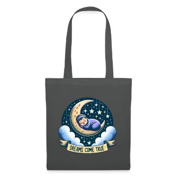 Dreams come true: moon-sleeping baby in the - Tote Bag - graphite grey - Front
