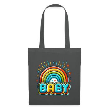 Colorful rainbow baby design for joy - Tote Bag - graphite grey - Front