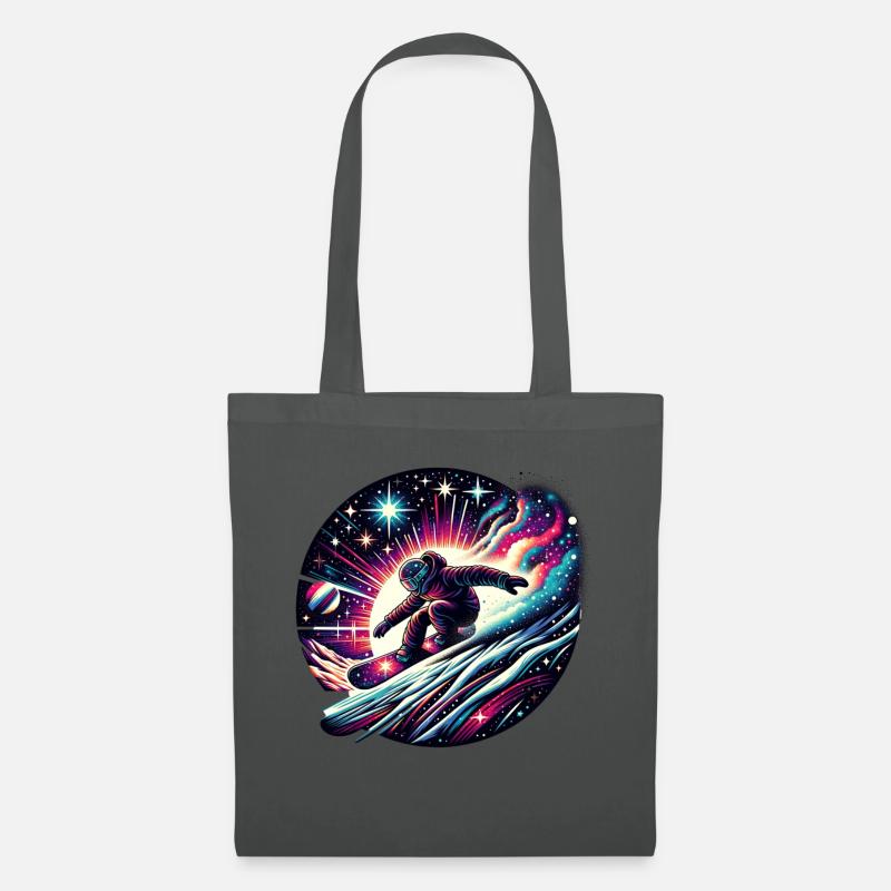 Aventure en snowboard dans l’espace - Sac en tissu - gris graphite