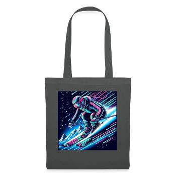 Neon Skier Adventure in the Alps - Tote Bag - graphite grey - Front
