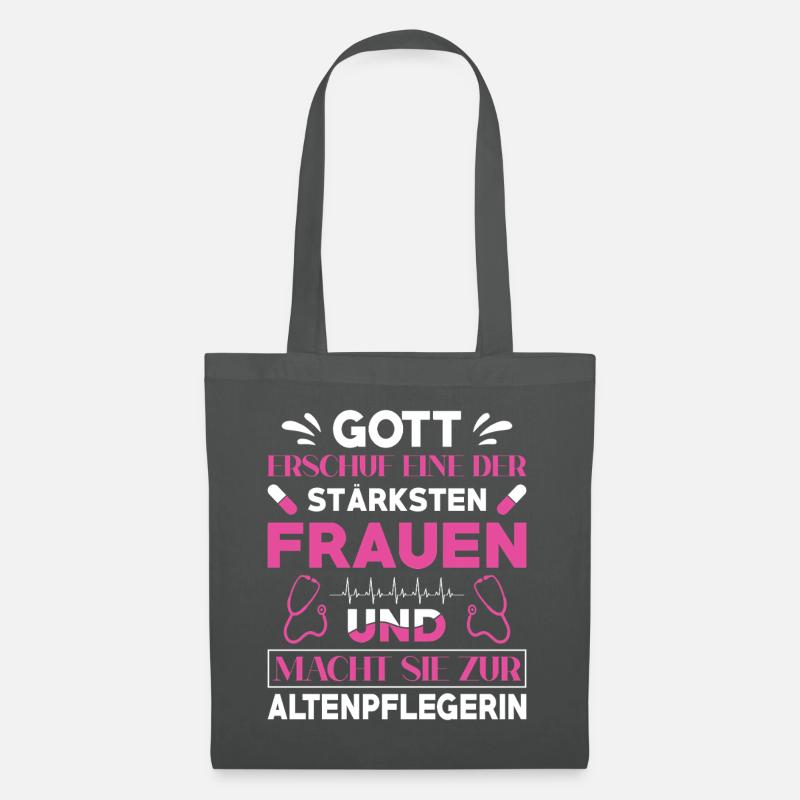 Altenpfleger Geschenk Altenpflege Pflegefachkraft - Stoffbeutel - Graphite