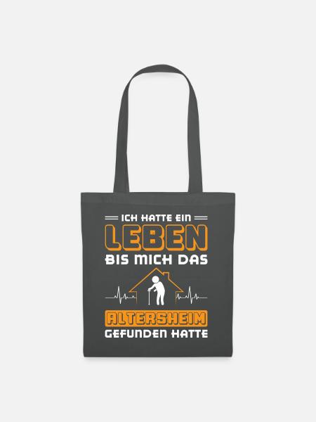 Altenpfleger Geschenk Altenpflege Pflegefachkraft - Stoffbeutel - Graphite