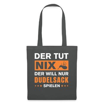 Dudelsackspieler Dudelsack Männer Geschenk - Stoffbeutel - Graphite - Vorne