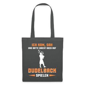 Dudelsackspieler Dudelsack Männer Geschenk - Stoffbeutel - Graphite - Vorne