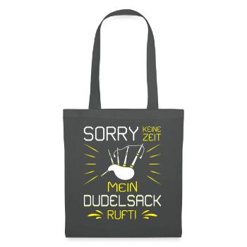 Dudelsackspieler Dudelsack Männer Geschenk - Stoffbeutel - Graphite - Vorne