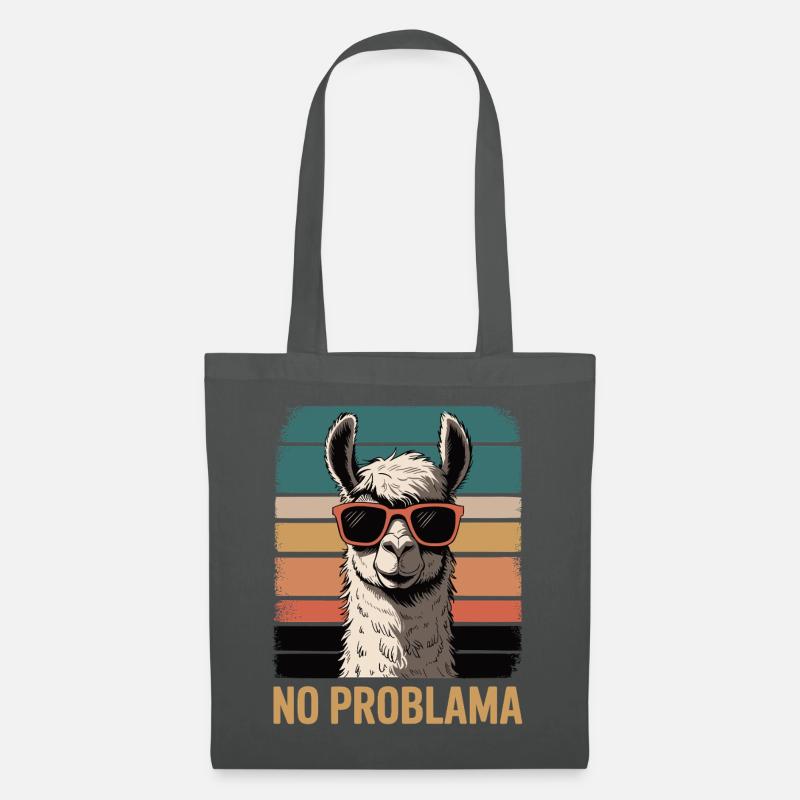 No Problama Llama - Stoffbeutel - Graphite