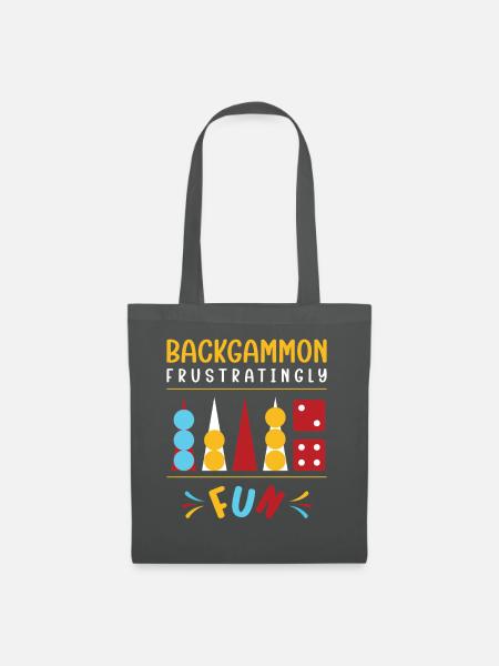 Backgammon Spiel - Stoffbeutel - Graphite