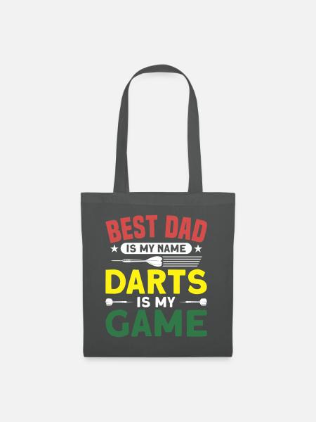 Dart Dartspieler Dartspiel Herren - Stoffbeutel - Graphite
