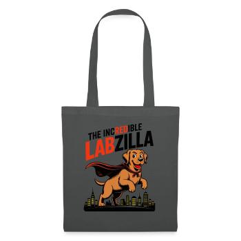 Labzilla – Labrador roux en mode monstre - Sac en tissu - gris graphite - Devant