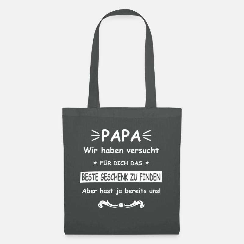 Papa ist der Beste - Stoffbeutel - Graphite