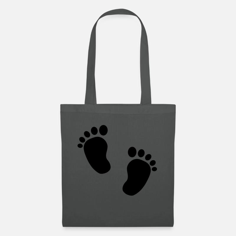 Babyfüße - Stoffbeutel - Graphite